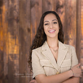 Aperturee - Dark Brown Vintage Vertical Wood Portrait Backdrop